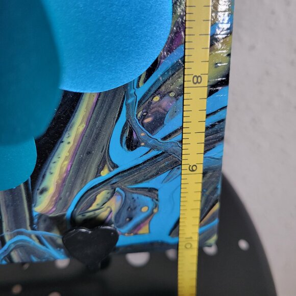 Original Acrylic Abstract Painting with Paper flower on Canvas - Picture 5 of 5